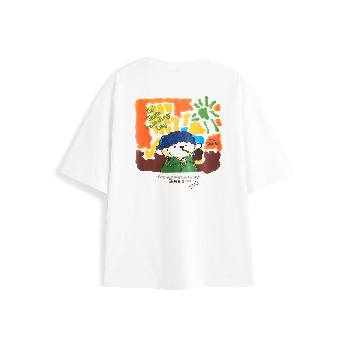 Men's Cotton T-Shirt with Back Print