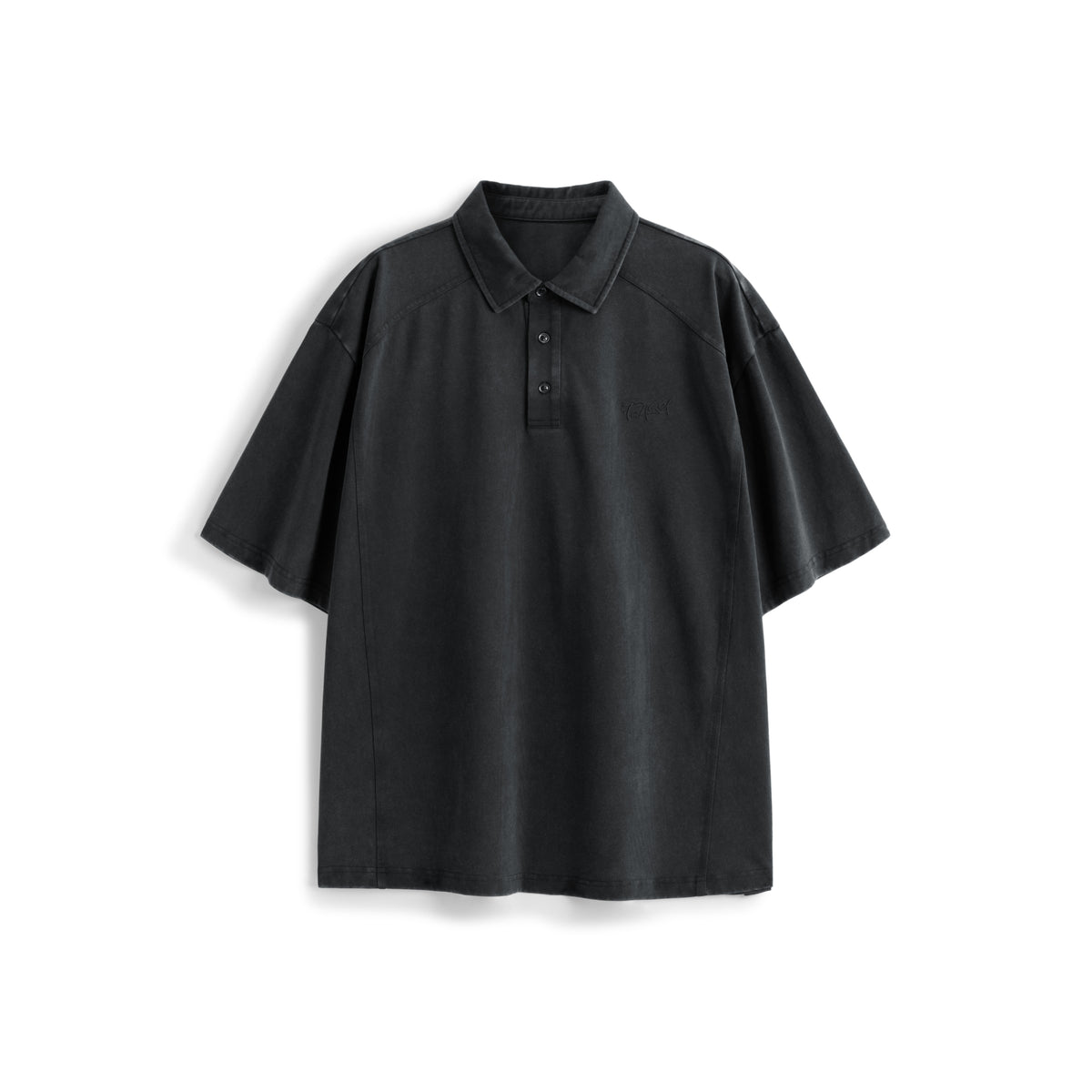 Men's Loose-Fit Washed Polo Shirt