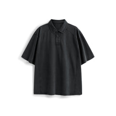 Men's Loose-Fit Washed Polo Shirt