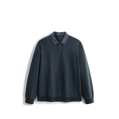 Men's Casual Shirt-Collar Faux-Layer Sweatshirt