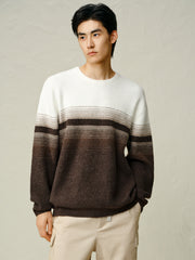 Men's Gradient Striped Pullover