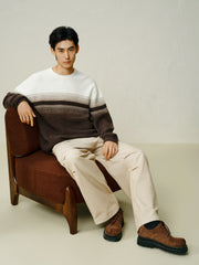 Men's Gradient Striped Pullover