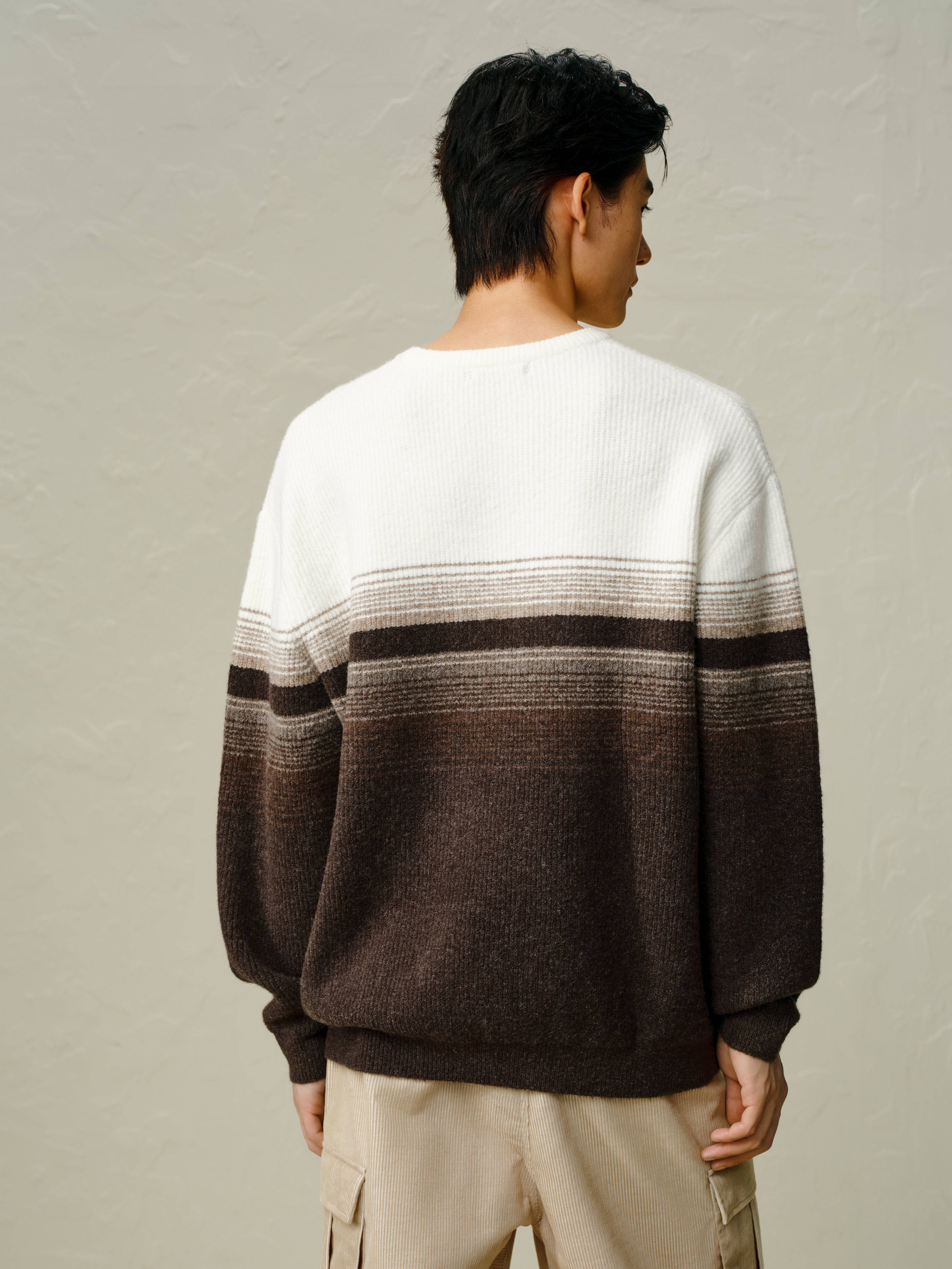 Men's Gradient Striped Pullover