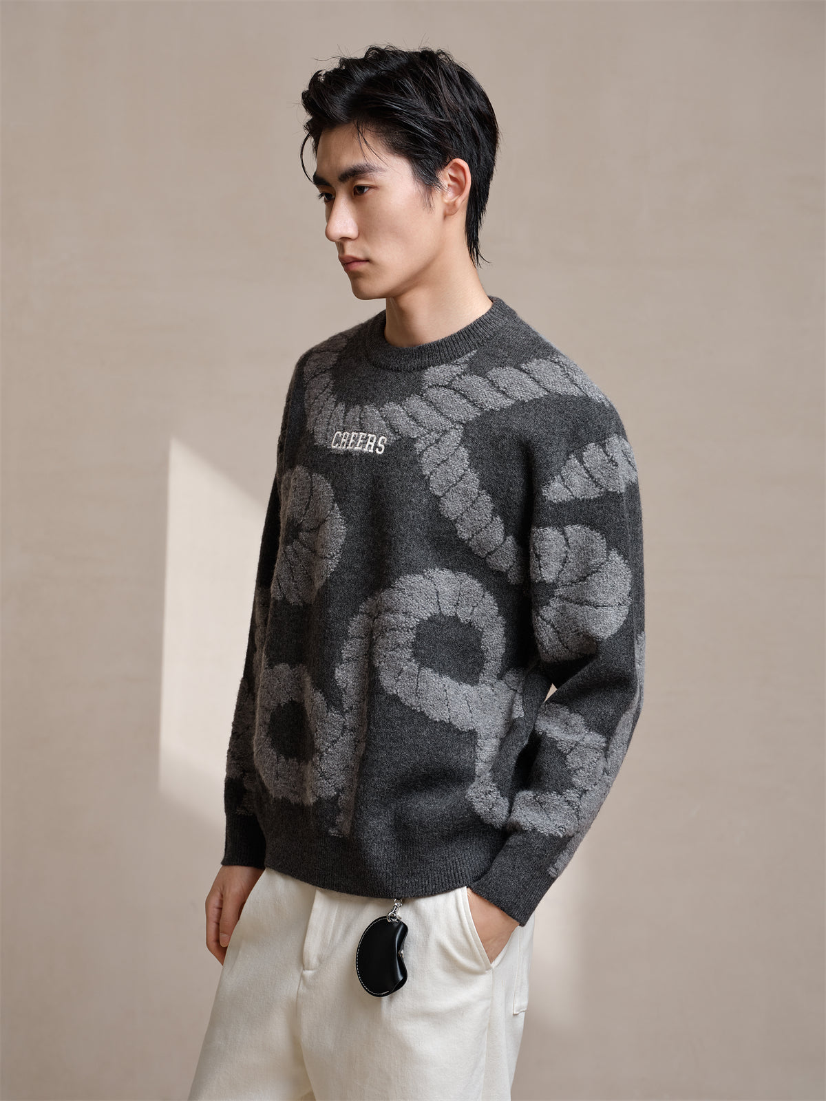 Men's Patterned Jacquard Sweatshirt