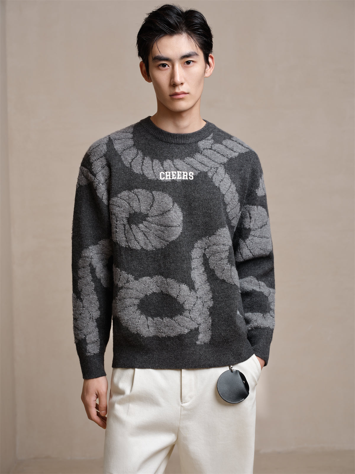 Men's Patterned Jacquard Sweatshirt