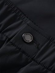 Men's Black Outdoor Pleated Straight Pants