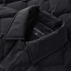 Men's Embossed Label Puffer Jacket