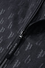 Men's Allover Jacquard Oversized Hooded Jacket