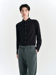 Men's Textured Jacquard Bamboo Fiber Shirt