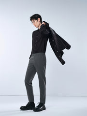 Men's Textured Jacquard Bamboo Fiber Shirt