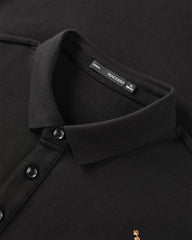 Men's Cooling Black Embroidered Polo Shirt