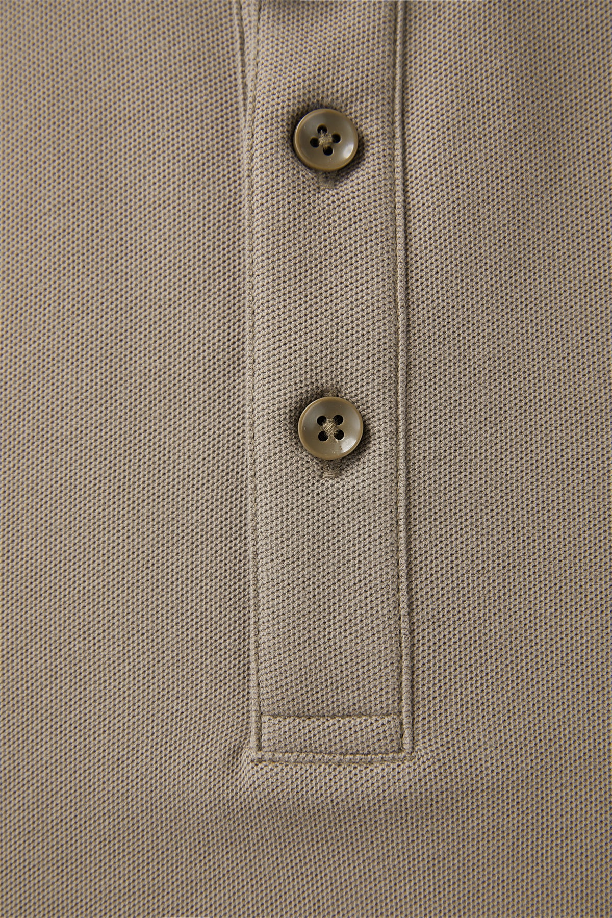 Men's Cooling Khaki Polo Shirt with Contrast Edges