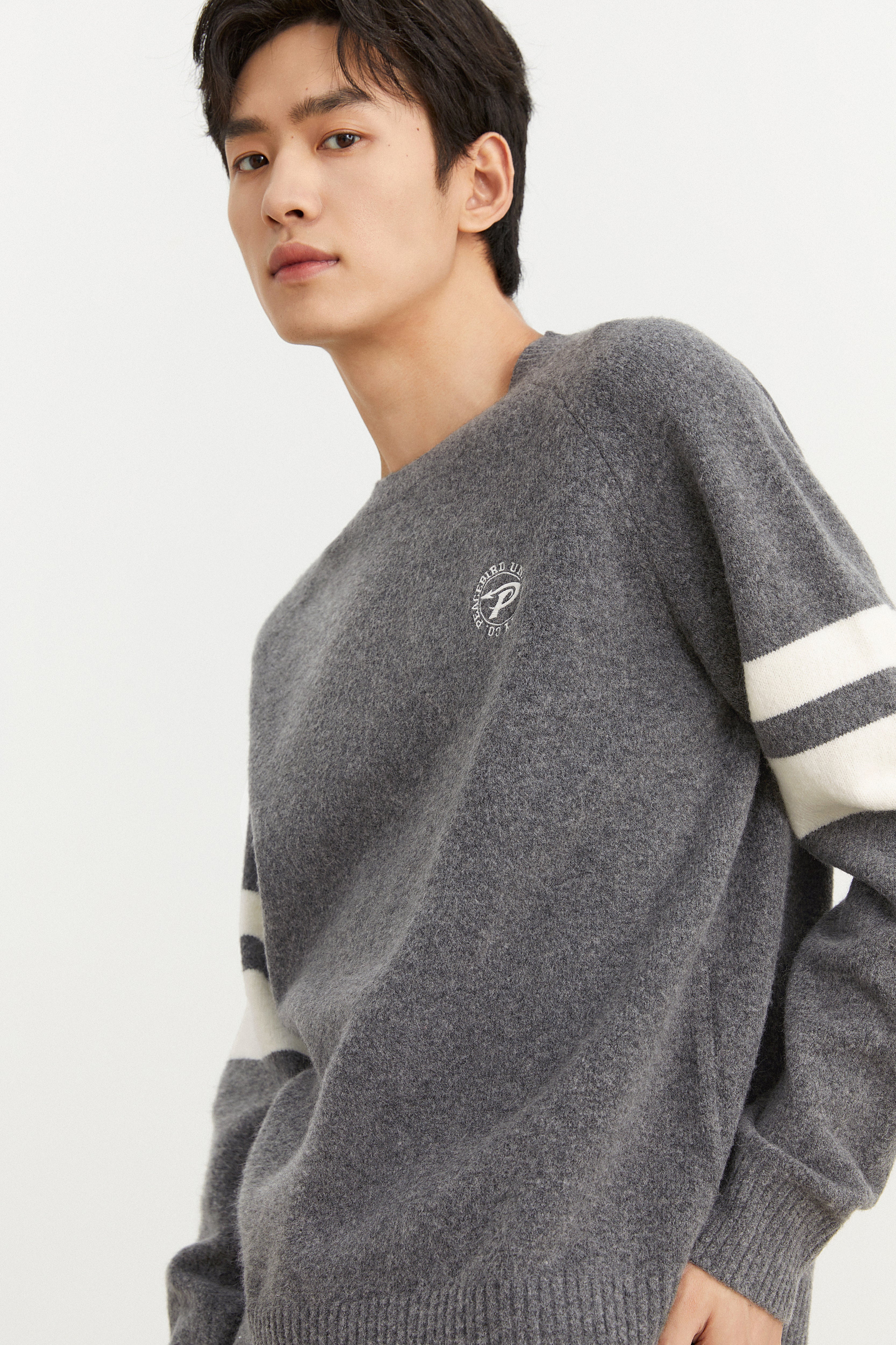 Men's Striped Jacquard Pullover