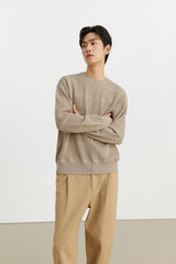 Men's Striped Textured Pullover