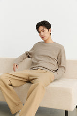 Men's Striped Textured Pullover