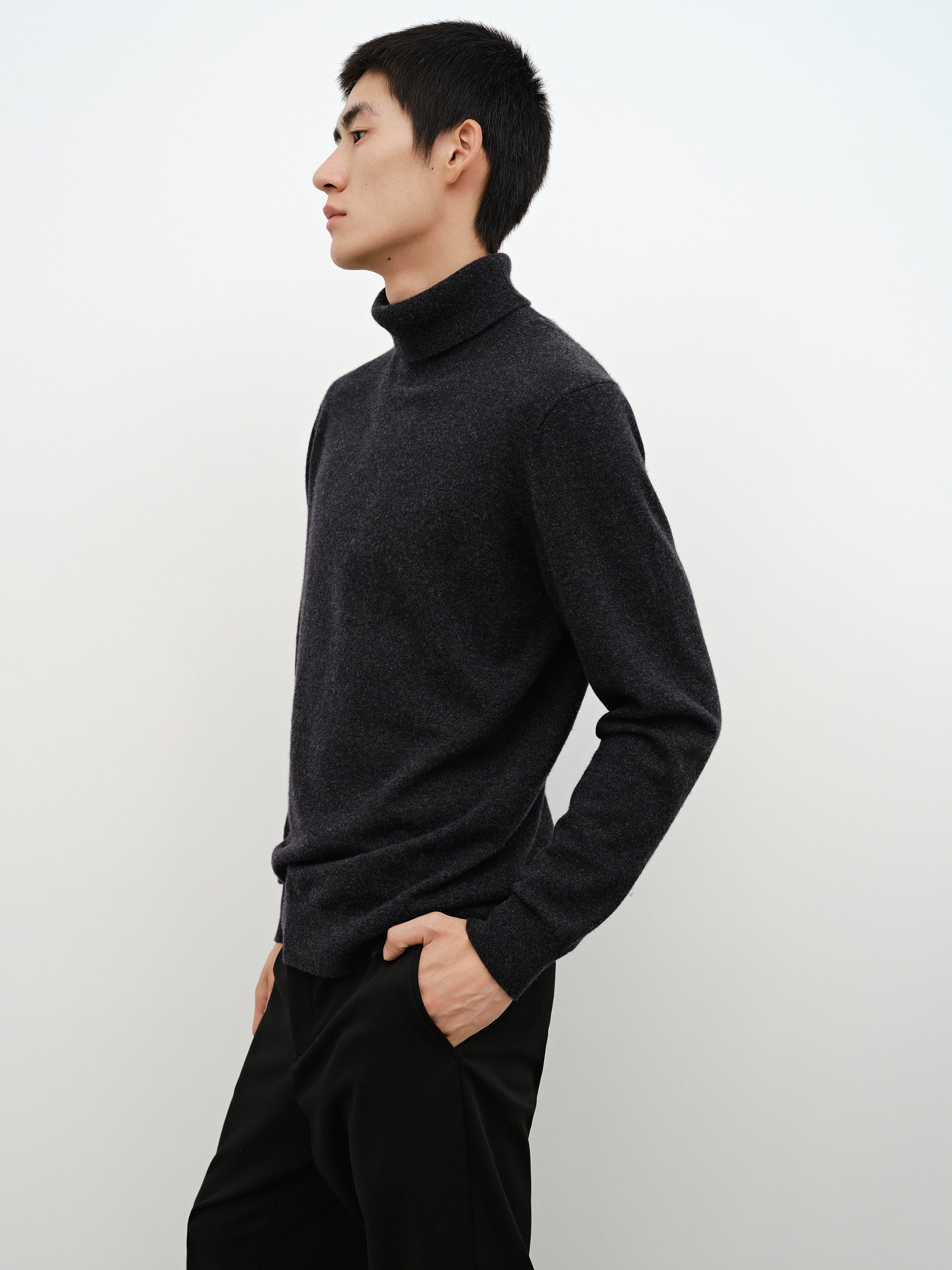 Men's Turtleneck Cashmere Pullover