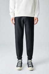 Men's Contrast-Stitch Embroidered Jogger Pants