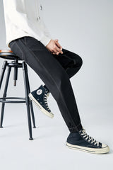 Men's Contrast-Stitch Embroidered Jogger Pants