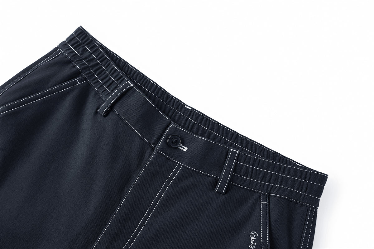 Men's Contrast-Stitch Embroidered Jogger Pants