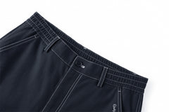 Men's Contrast-Stitch Embroidered Jogger Pants
