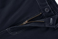 Men's Contrast-Stitch Embroidered Jogger Pants