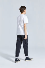 Men's Contrast-Stitch Embroidered Jogger Pants