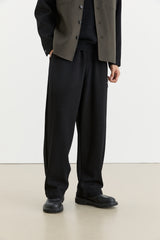 Men's Drawstring Textured Straight Pants