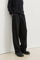 Men's Drawstring Textured Straight Pants