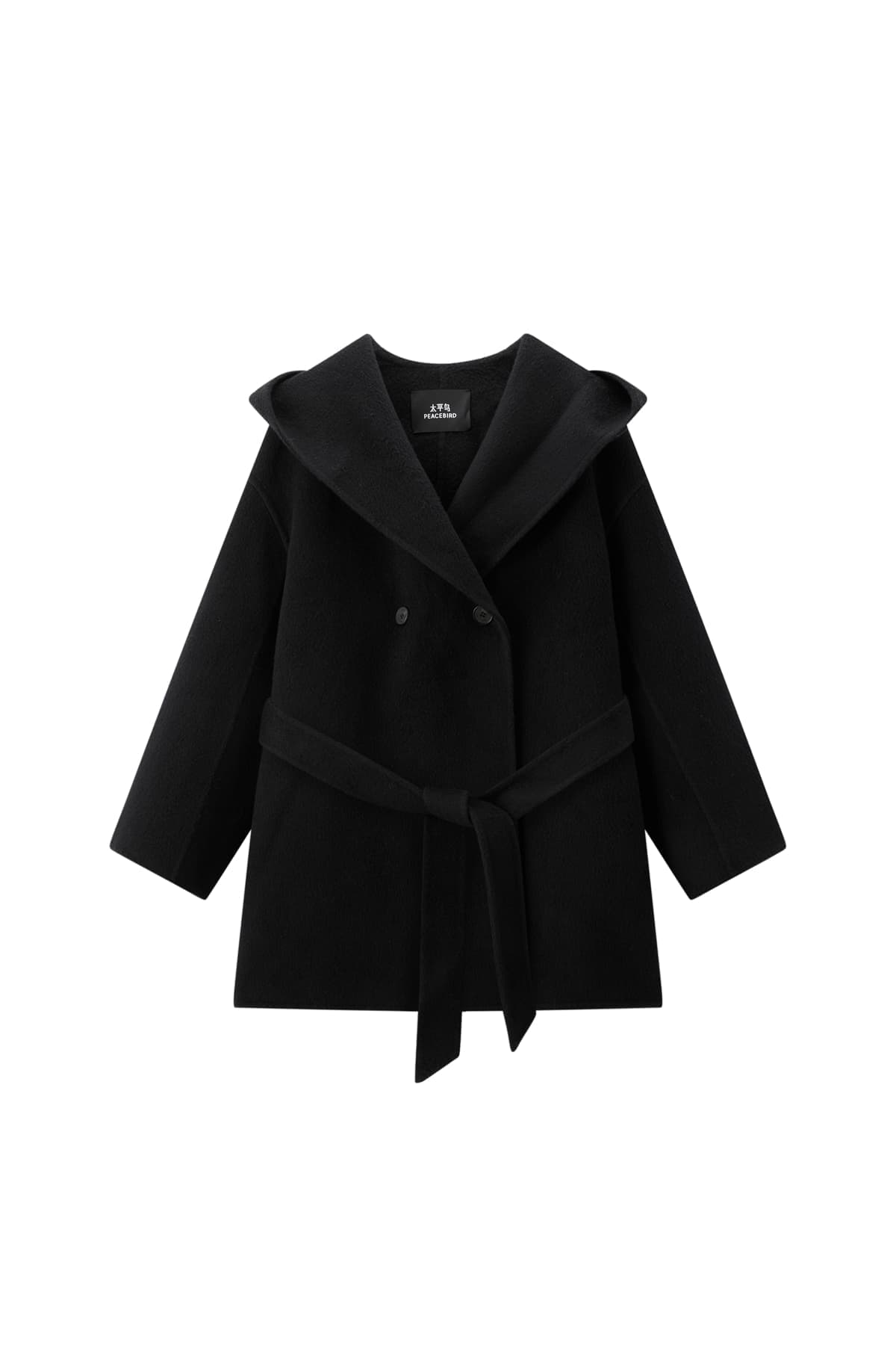 *US Final Sale* Women's Double-Face Wool Robe Cape Coat