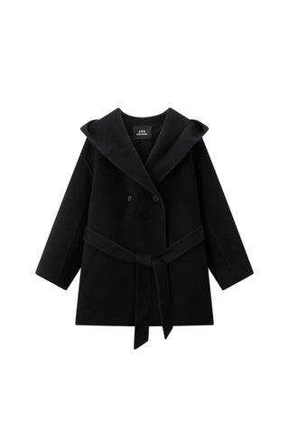 *US Final Sale* Women's Double-Face Wool Robe Cape Coat