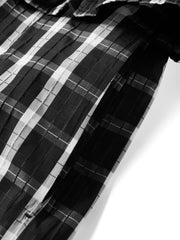 Women's Casual Plaid Camisole and Skirt Set