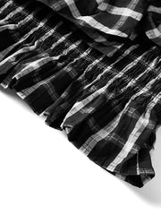 Women's Casual Plaid Camisole and Skirt Set