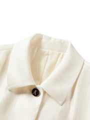 Women's tailored boxy casual lapel jacket