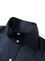 Women's casual mandarin collar long-sleeve shirt