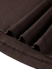 Women's Casual Contrast-Color Henley Tank Top
