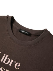 Women's Casual Contrast-Velvet Letter  T-Shirt