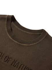 Women's Casual Distressed Lightweight Short-Sleeve Knit