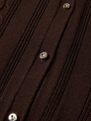 Women's Preppy Contrast-Trim Knit Faux-Layer Cardigan