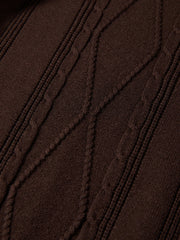 Women's Preppy Contrast-Trim Knit Faux-Layer Cardigan