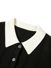 Women's Chanel-Style Faux-Layer Knit Cardigan