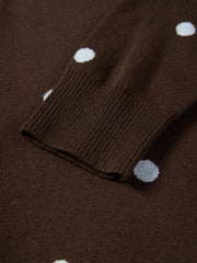 Women's Vintage Polka-Dot Knit Cardigan
