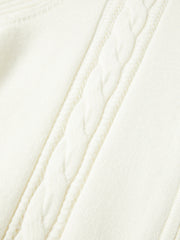 Women's Minimalist Cropped Cable-Knit Cardigan