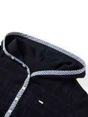 Women's Intellectual Jacquard Hooded Knit Cardigan