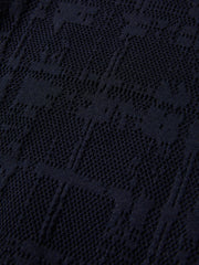 Women's Intellectual Jacquard Hooded Knit Cardigan