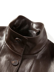 Women's Vintage Sheen Faux-Sheepskin  Jacket