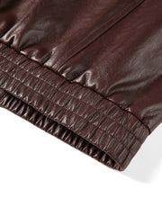 Women's Edgy Cropped Metallic PU Jacket
