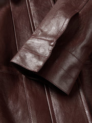 Women's Edgy Cropped Metallic PU Jacket