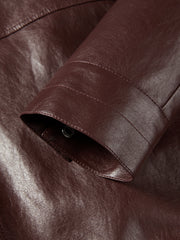 Women's Edgy Cropped Metallic PU Jacket