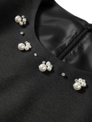 Women's Hepburn-Style Waisted Little Black Dress