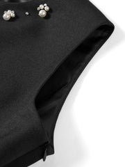 Women's Hepburn-Style Waisted Little Black Dress